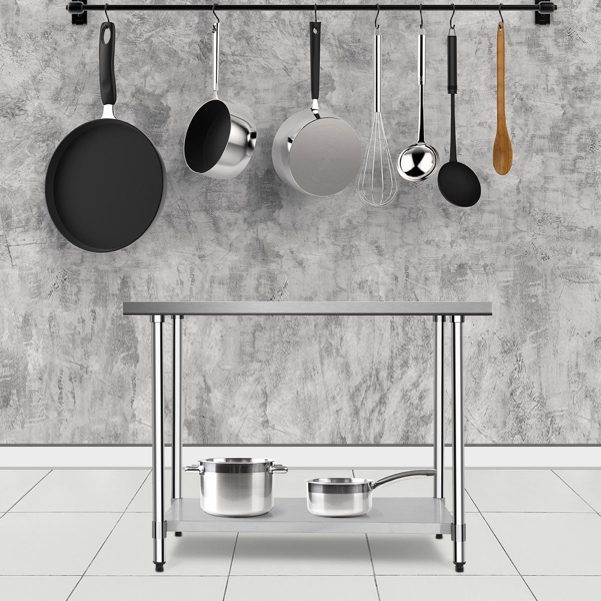 48" x 30" Stainless Steel Commercial Kitchen Work Table