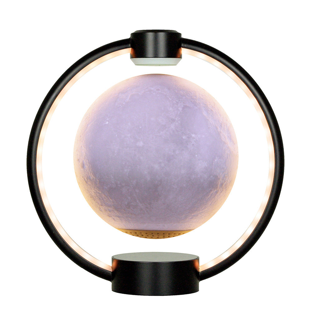 Maglev Moon Light Bluetooth Speaker with 3D Stereo Colorful Glare - Indoor Night Light