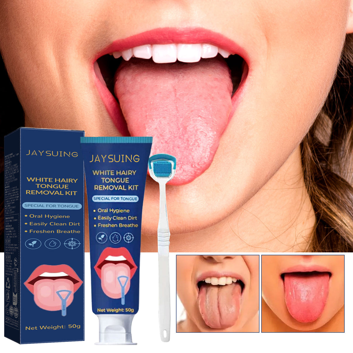 Tongue Coating Brush Clean Oral Care Remove Breath Odor