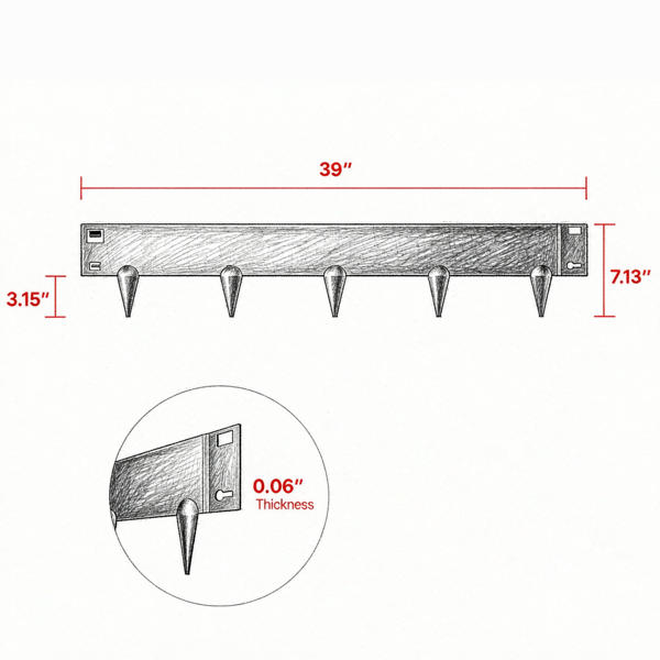 5-Pack Heavy Duty Galvanized Steel Garden Edging 39x4 Inches Flexible Border for Flower Beds & Pathways