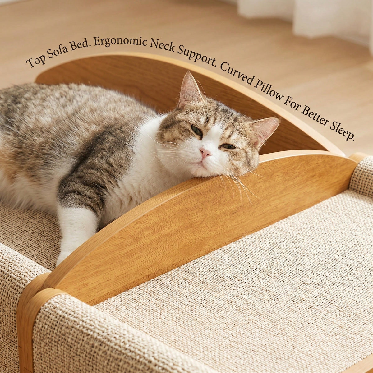 Multi-Style Double-Layer Cat House & Bed with Corrugated Cardboard, Interactive Toys & Ergonomic Support