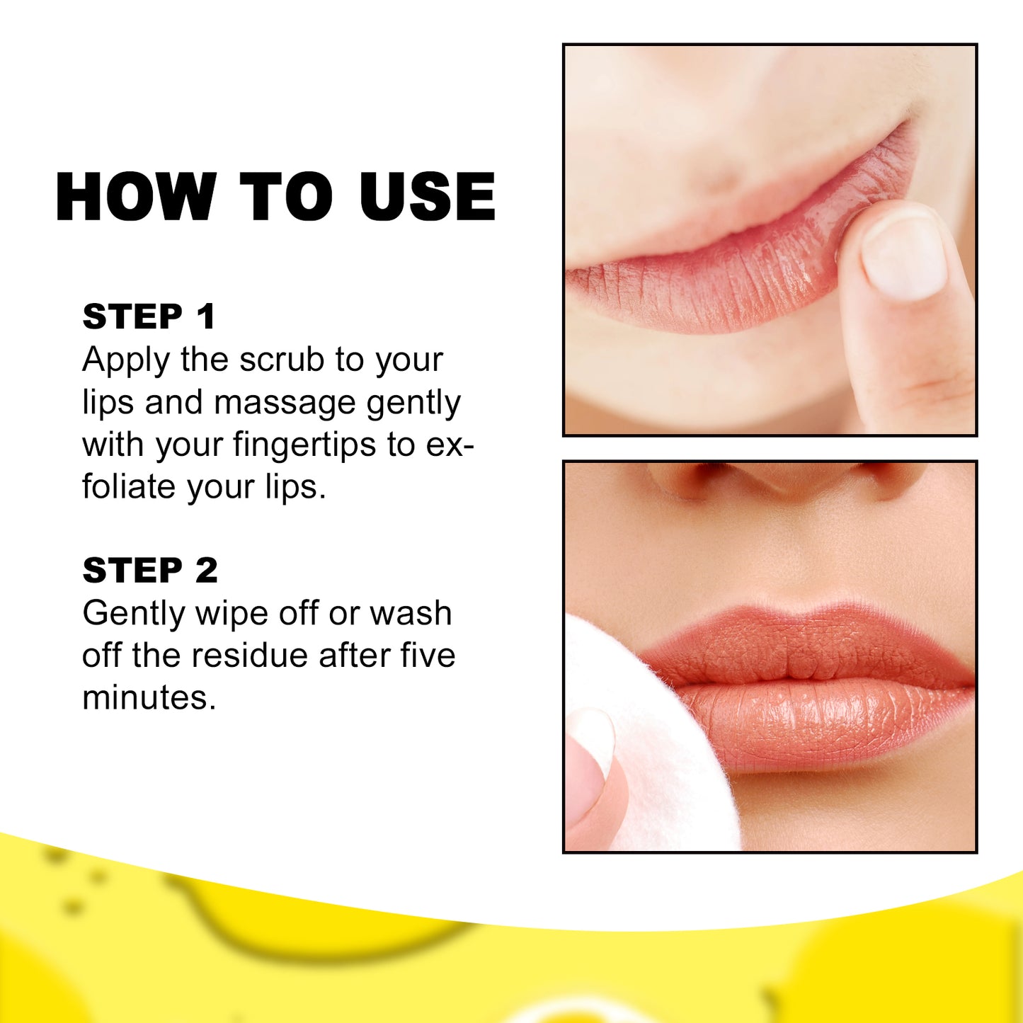 Exfoliating Lip Scrub with Lemon Extract & Almond Oil - 10g