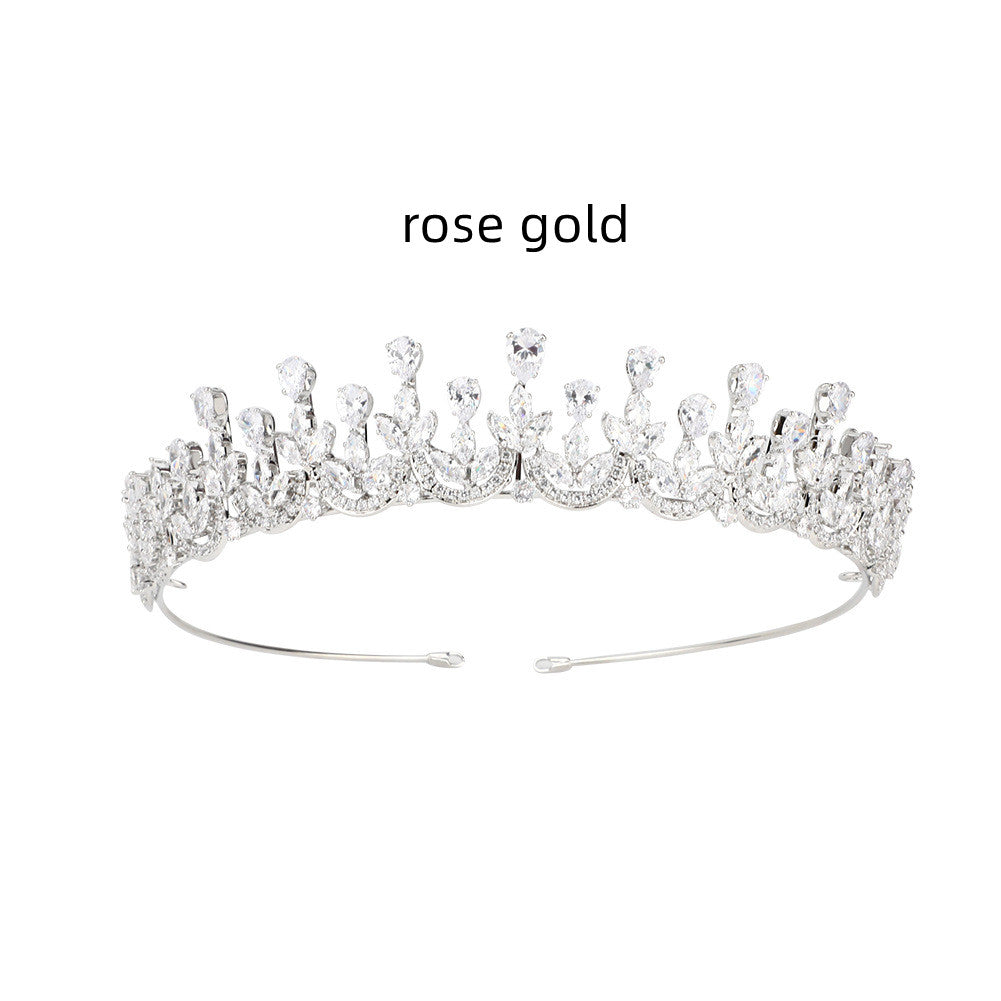 Zircon Bridal Crown with AAA Crystals