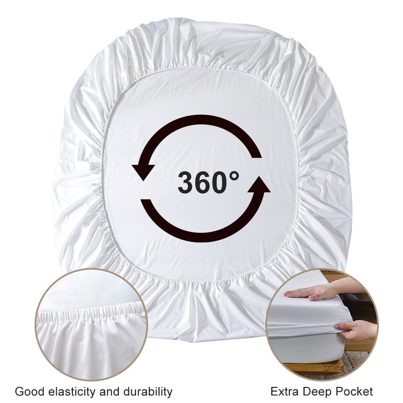 King Size Deep Pocket Fitted Bed Sheet Set Brown Simulated Leather Print