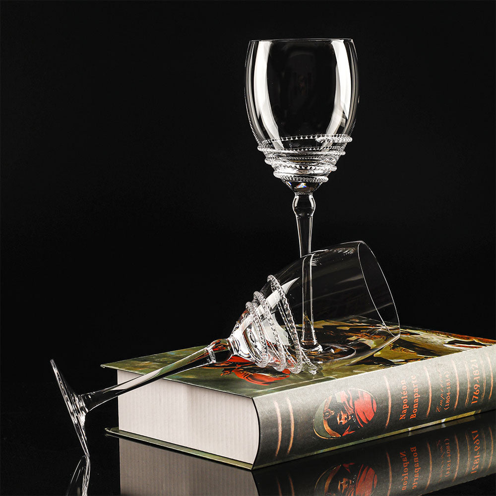 Vintage Red Wine Glass - European Style Brushed Crystal Drinkware