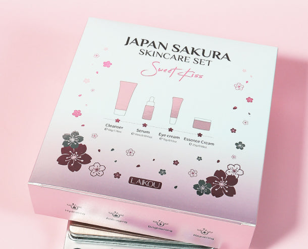 Cherry Blossom Skin Care Set - Moisturizing Facial Care 3 Pieces