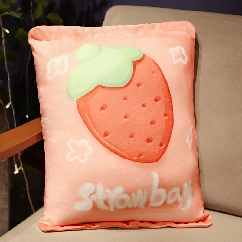 Cartoon Fruit Snack Throw Pillow - Double-Sided Print 33x45CM Home Decor