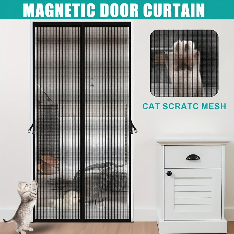 Magnetic Mosquito Screen Door - Diamond Mesh, No Drilling, Breathable Insect-proof Mesh