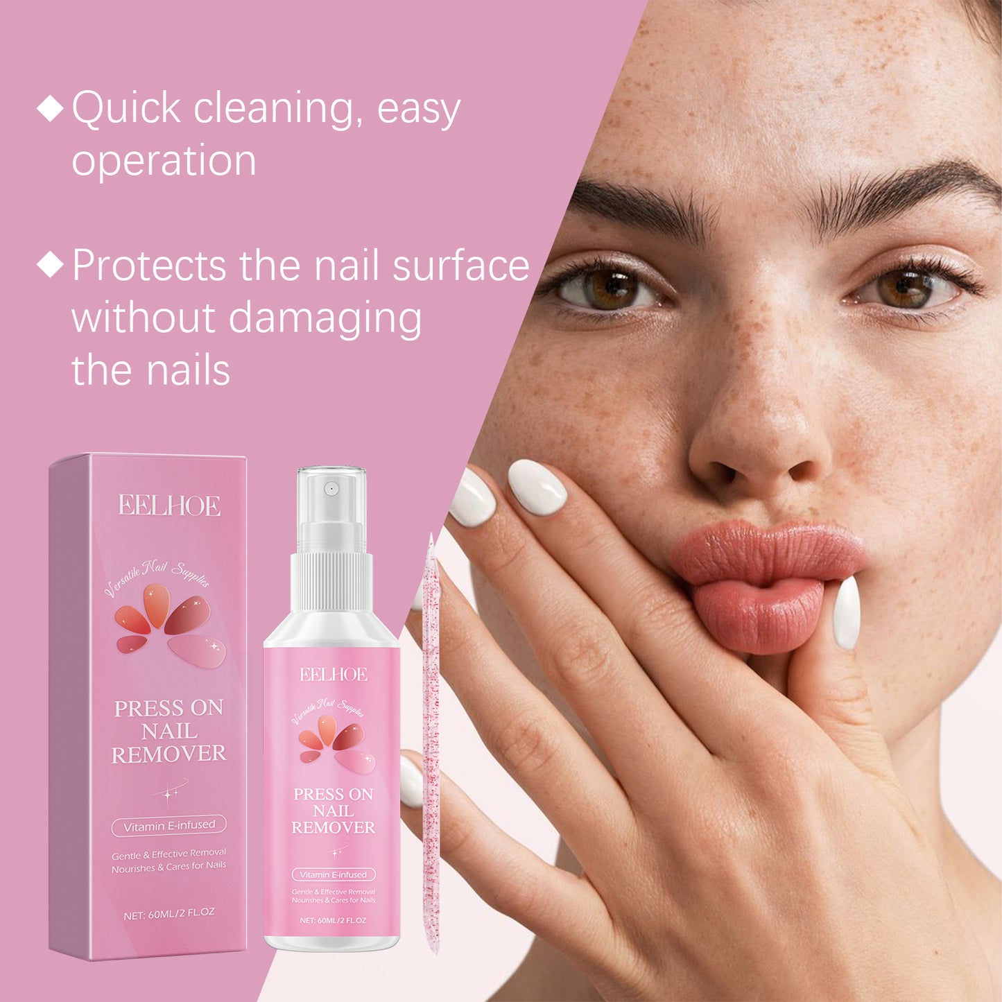 Gentle Nail Glue Remover Spray - Fast-Acting Artificial Nail Dissolver