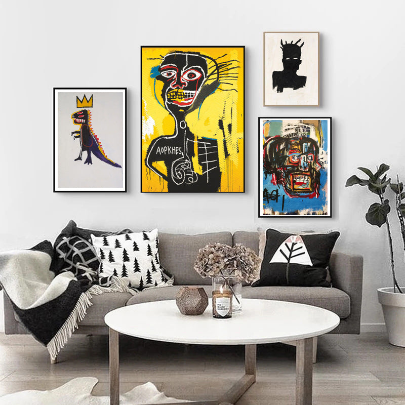 Abstract Graffiti Frameless Canvas Wall Art - Multiple Sizes & Styles