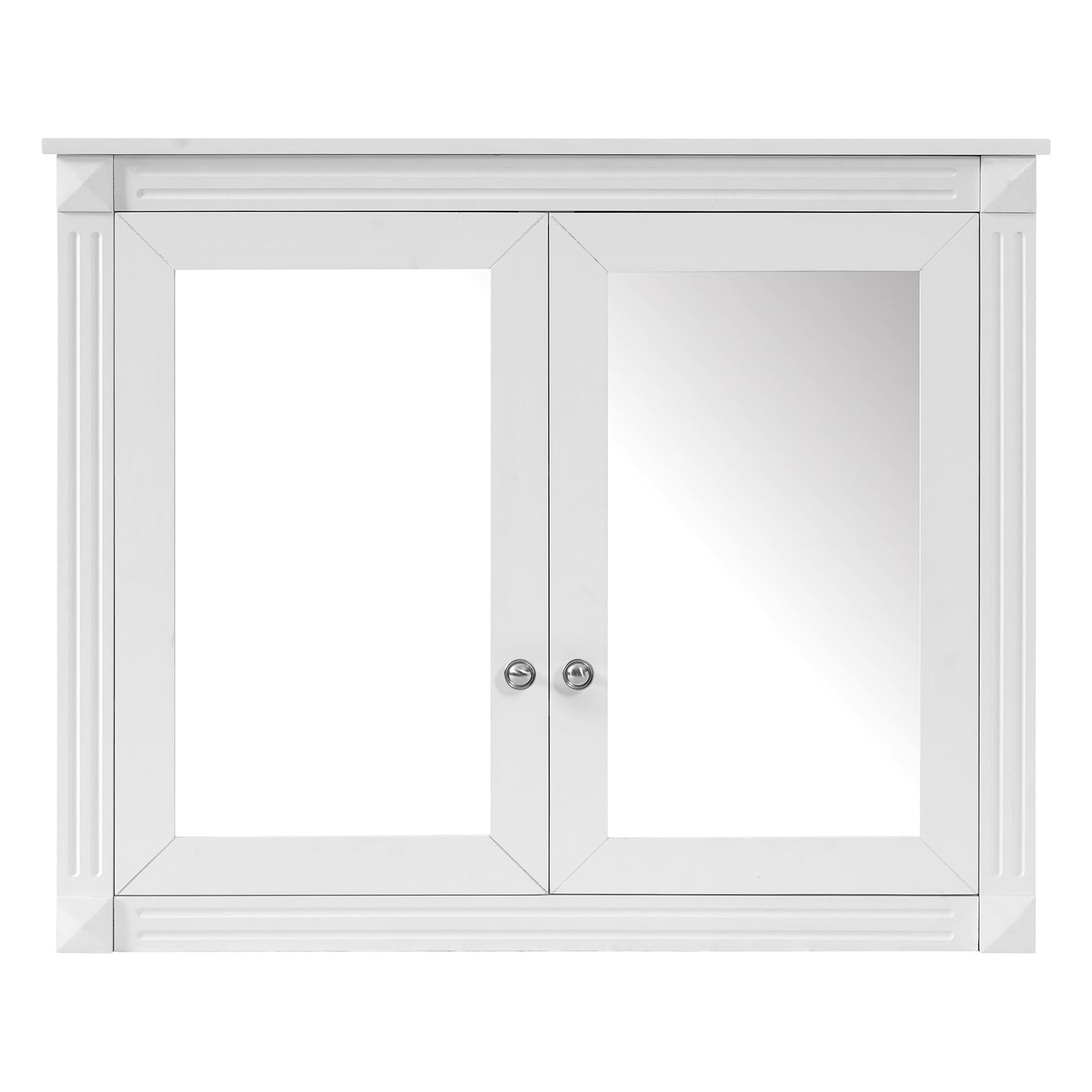 36'' x 28'' Wall Mounted Medicine Cabinet with Mirrors - White