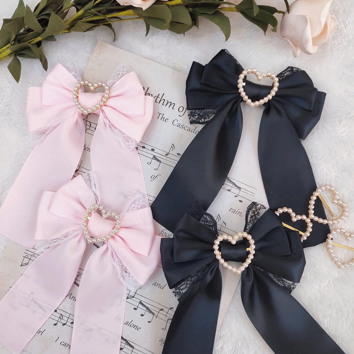 Lace Rhinestone Hairpin Clip - Side Hair Clip