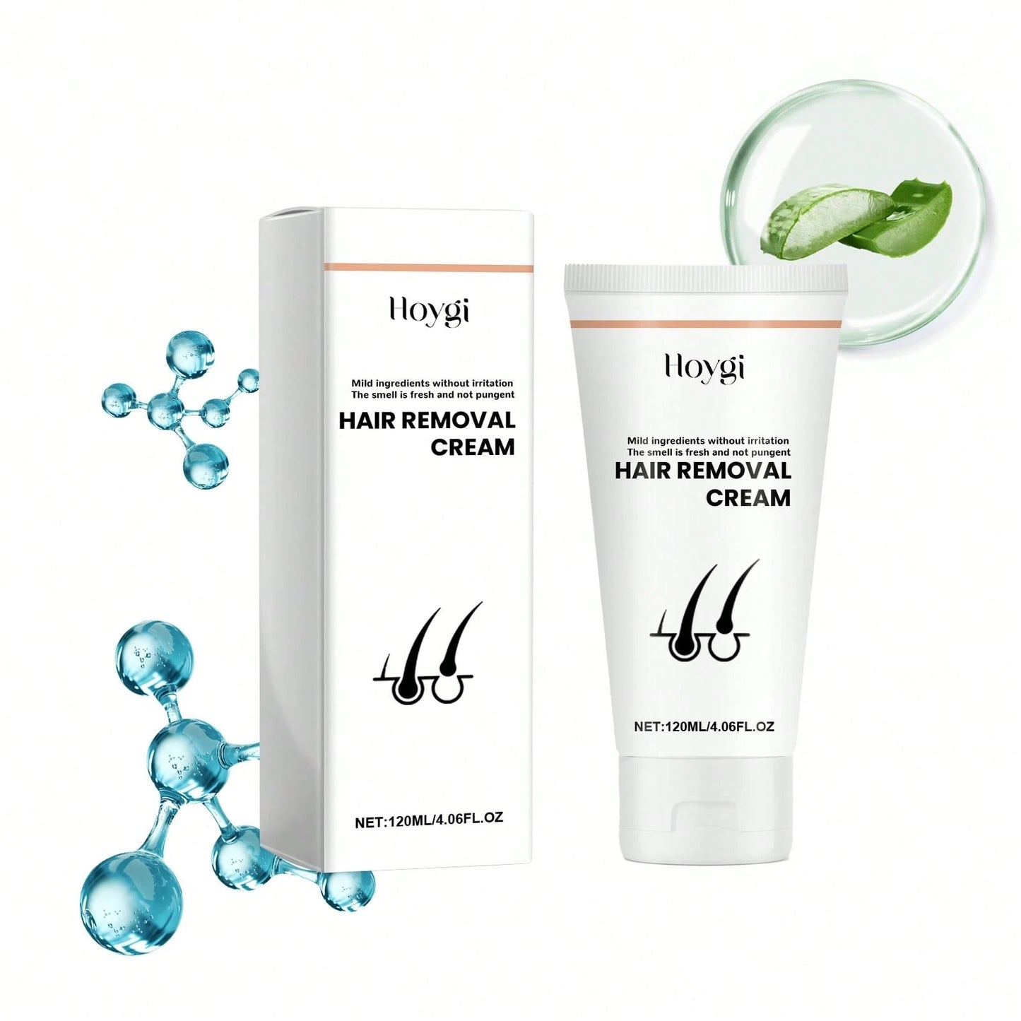 Gentle Hair Removal Cream for Face and Body - Fast Acting Moisturizing Formula