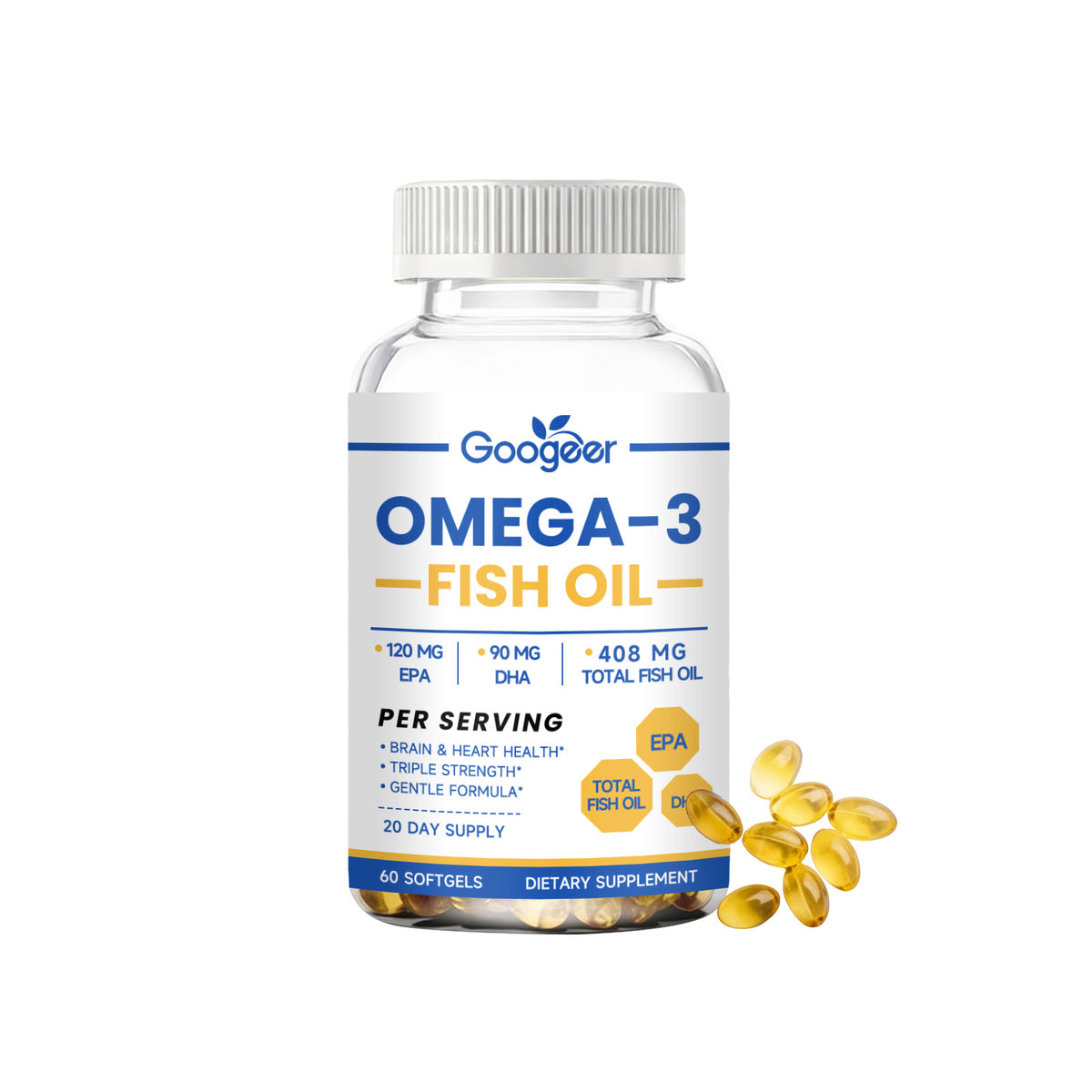 Omega-3 Fish Oil Softgels - 60 Capsules