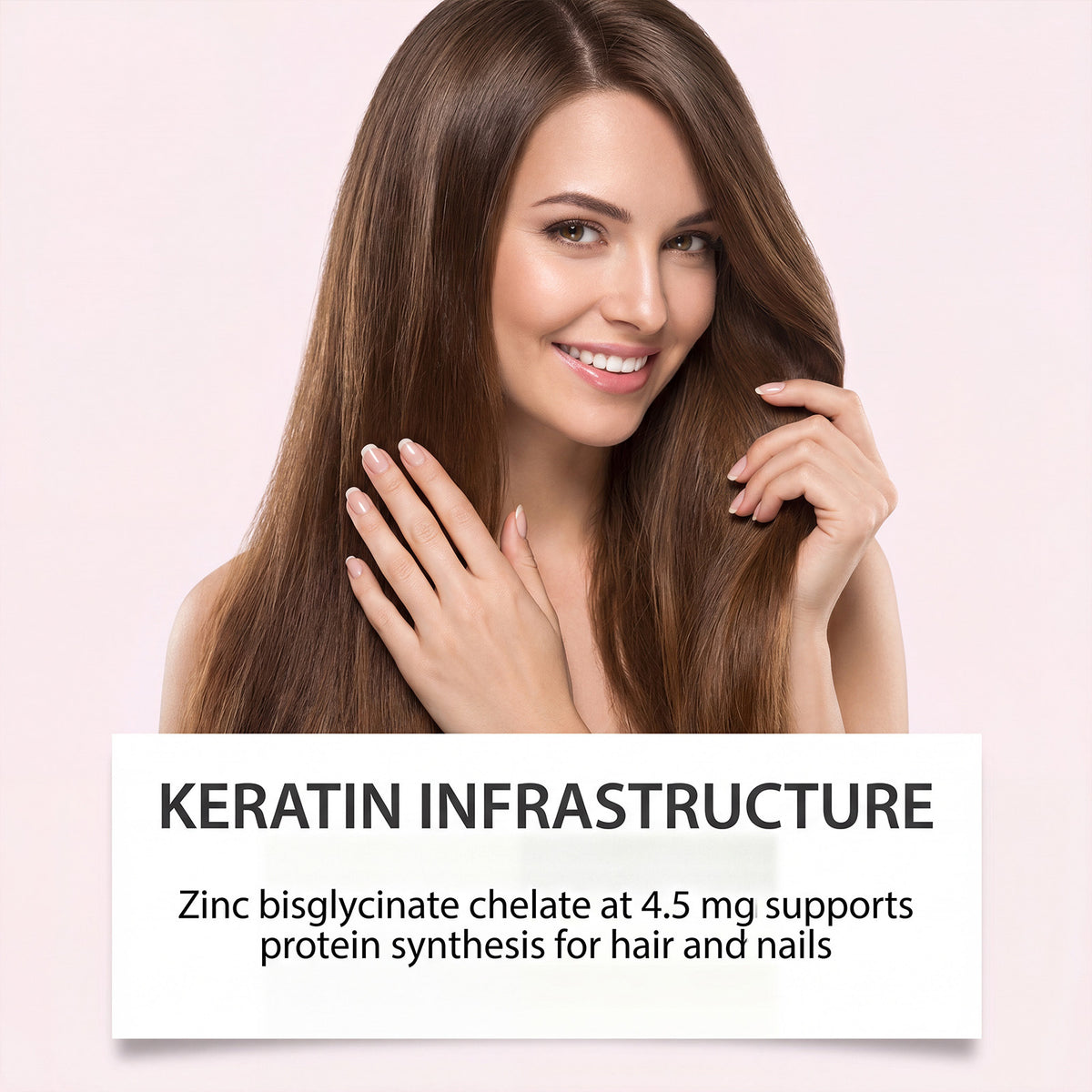 Hair and Nail Care Gummy Vitamins with Biotin and Zinc - 60 Gummies