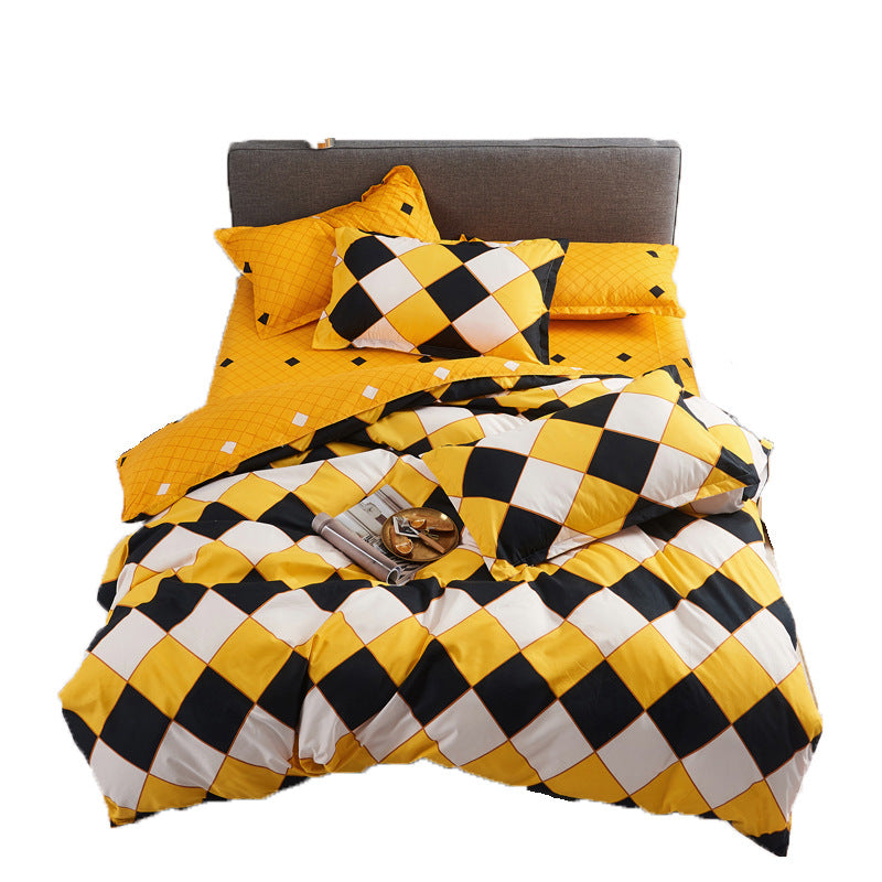Aloe Cotton Bedding Sheets Set - Four-Piece Bed Linen for Home