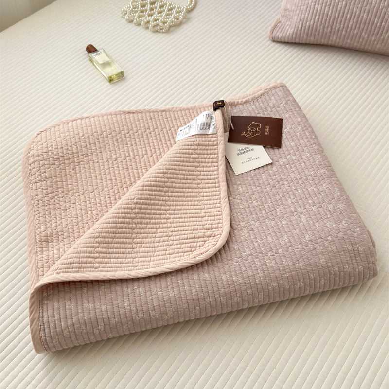 Double-Sided Pure Cotton Quilted Mattress Cover Bedspread - Multiple Sizes & Patterns