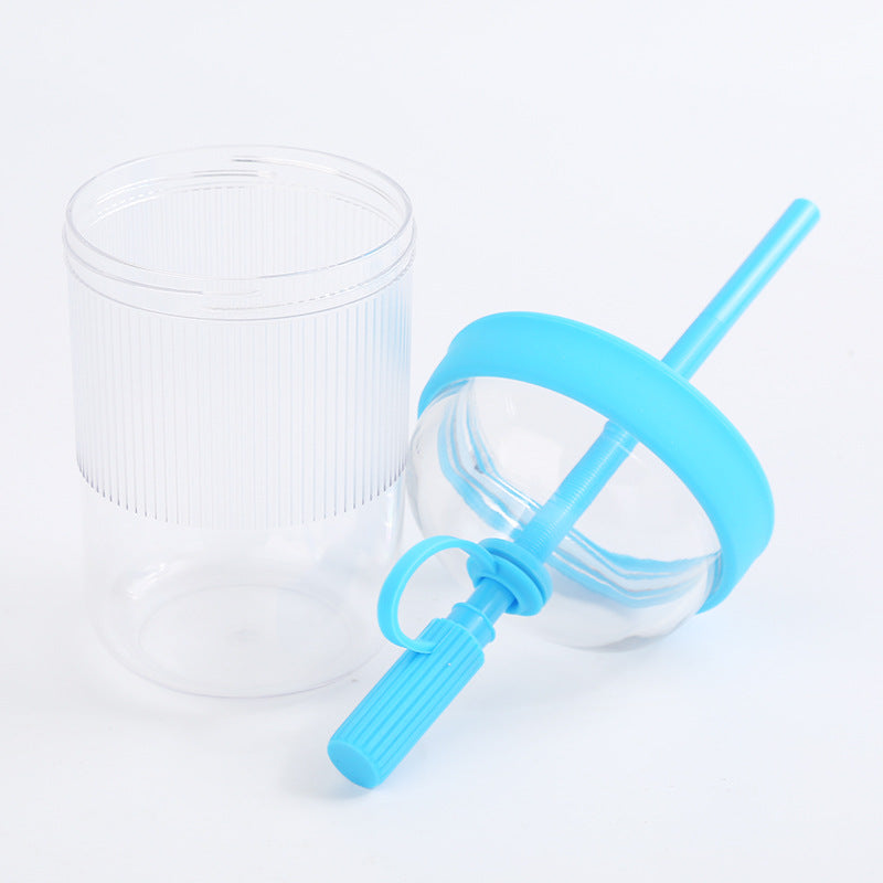 Large-Capacity Water Bottle with Straw - 540ml, Multiple Colors