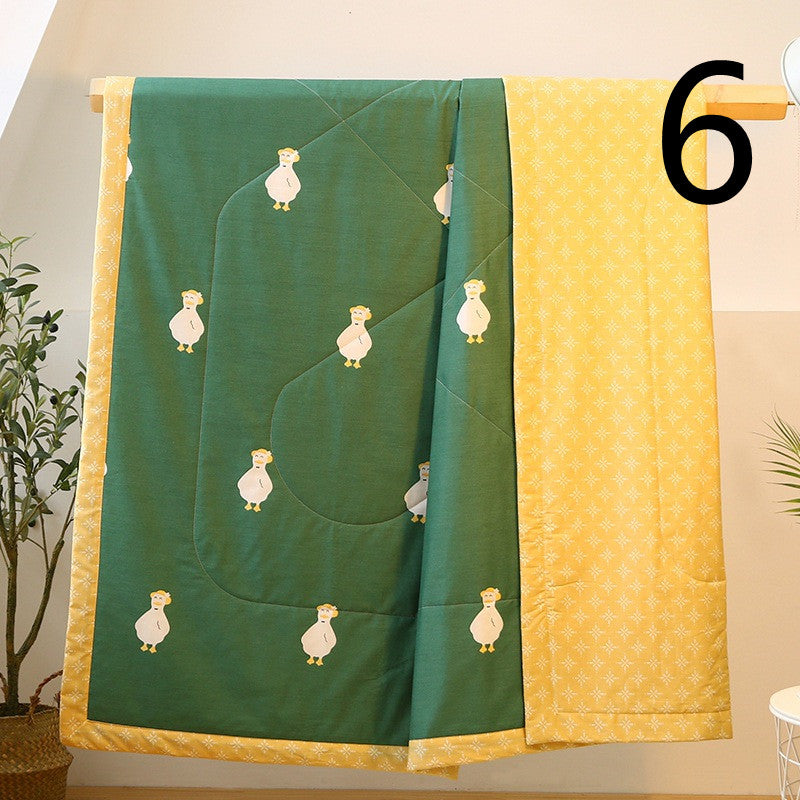Cotton Summer Quilt Cover Set Breathable Lightweight Bedding
