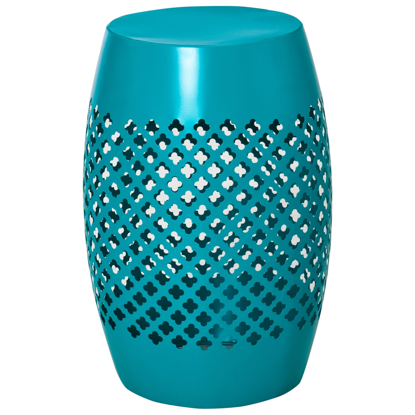 12" Steel Round Outdoor Accent Table - Blue