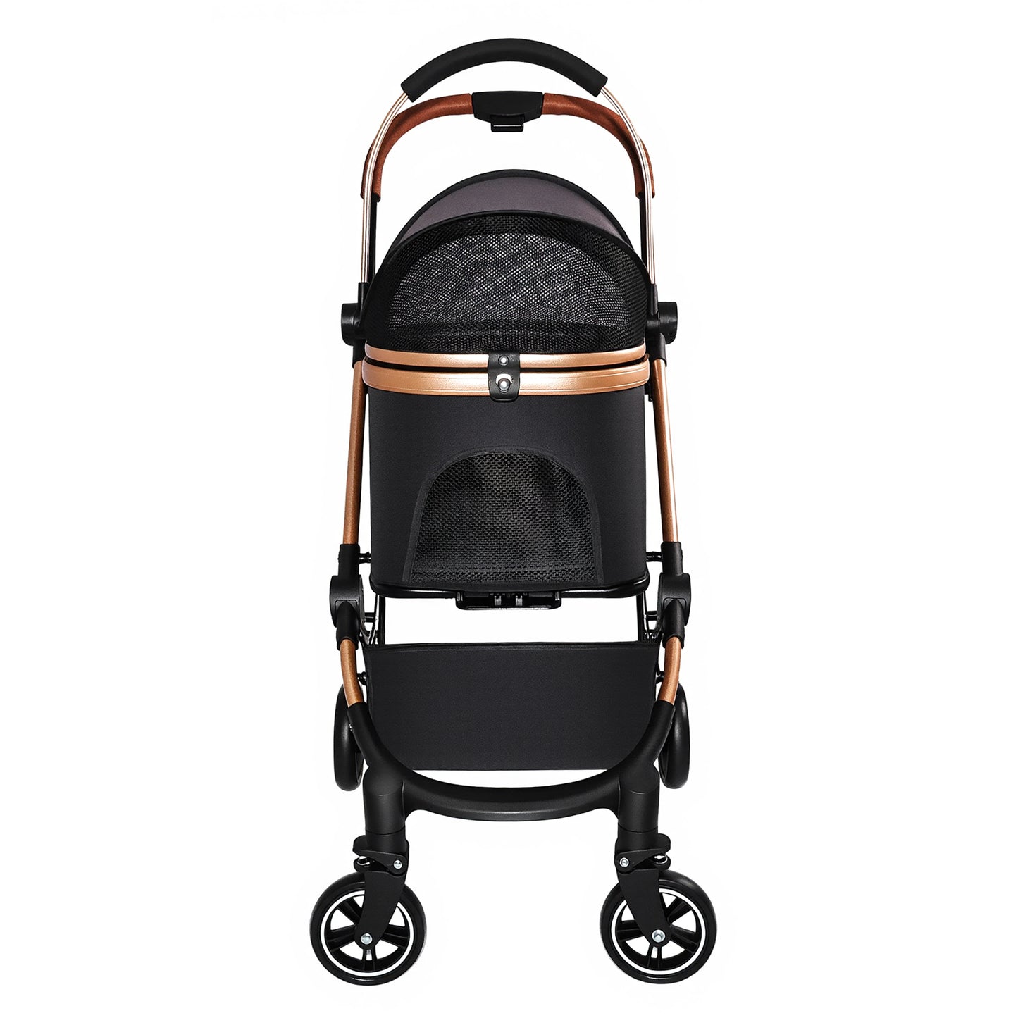 Pet Stroller for Dogs and Cats - Foldable 2-in-1 Detachable Design with Sun Canopy