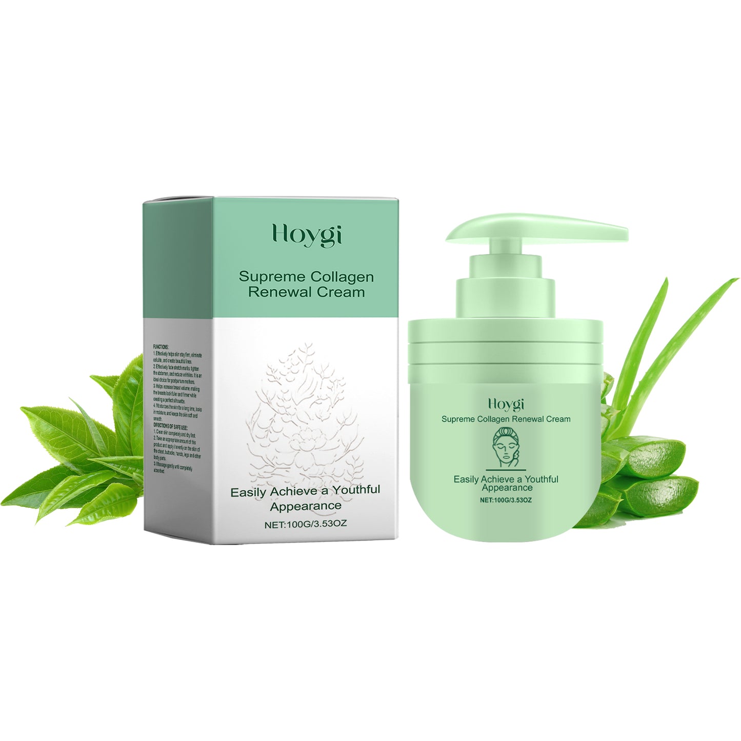 Collagen Body Moisturizer Cream - Hydrating Skin Care with Tea & Aloe Vera