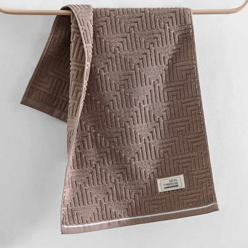 Pure Combed Cotton Jacquard Face Towel - Soft, All-Cotton Home Textile