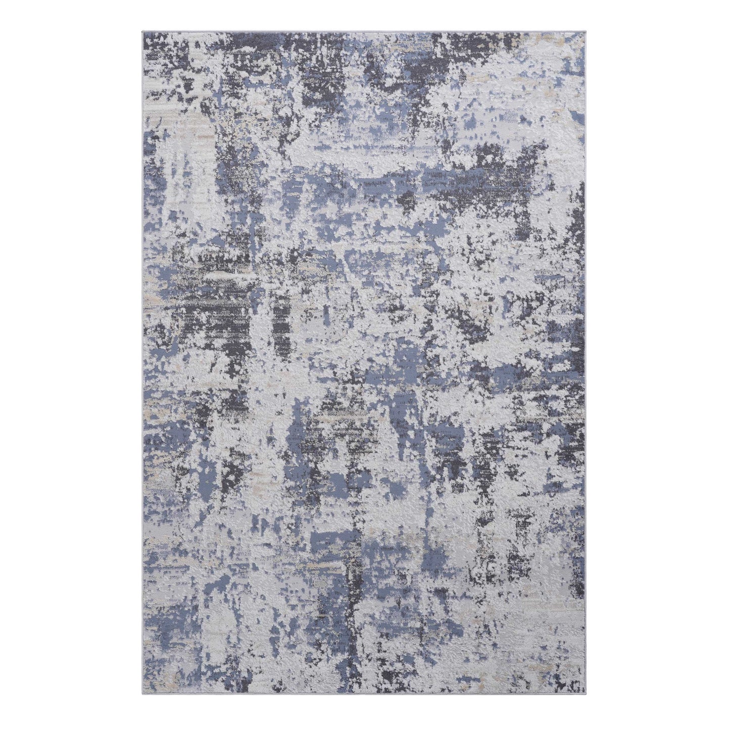 8x10 Grey Abstract Area Rug - Denim Texture