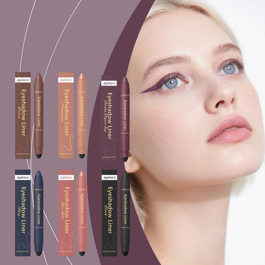 Waterproof Smudge-Resistant 2-in-1 Eyeliner with Multiple Color Options