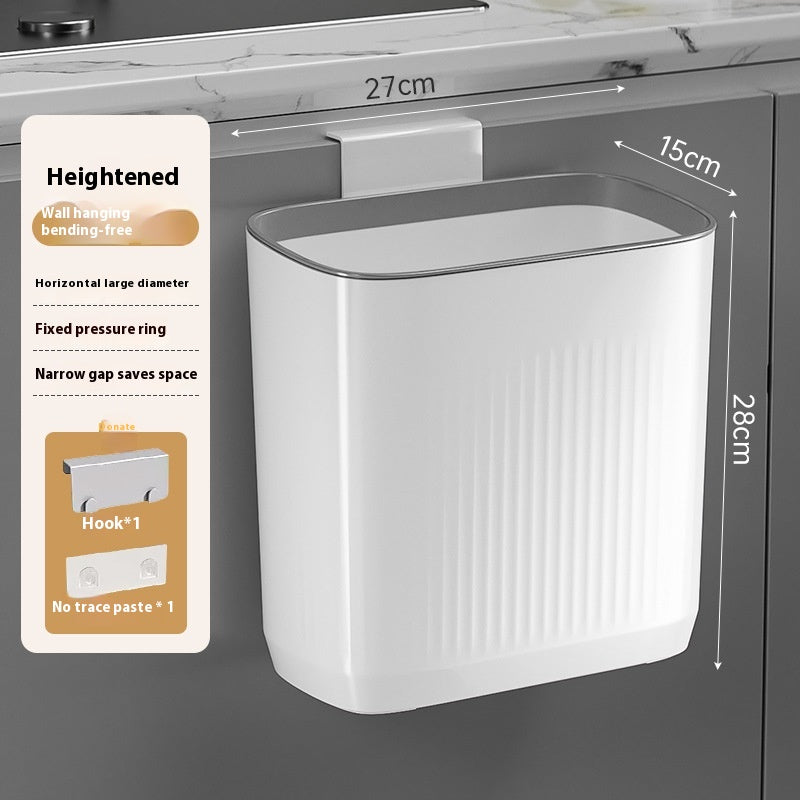Wall-Mounted Kitchen Trash Can Large Capacity Punch-Free Household Storage Bin