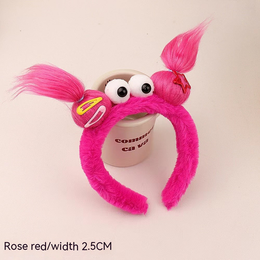 Plush Doll Hair Band Handmade Hair Accessory for Kids and Adults