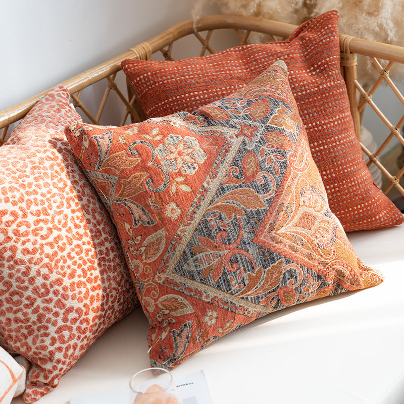 Bohemian Fabric Pillow Cover Set - Yarn-Dyed Jacquard Cushion Cover