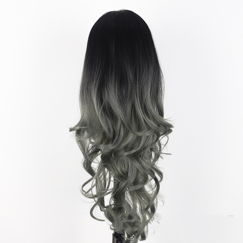 65cm Curly Hair Wig with Air Bangs