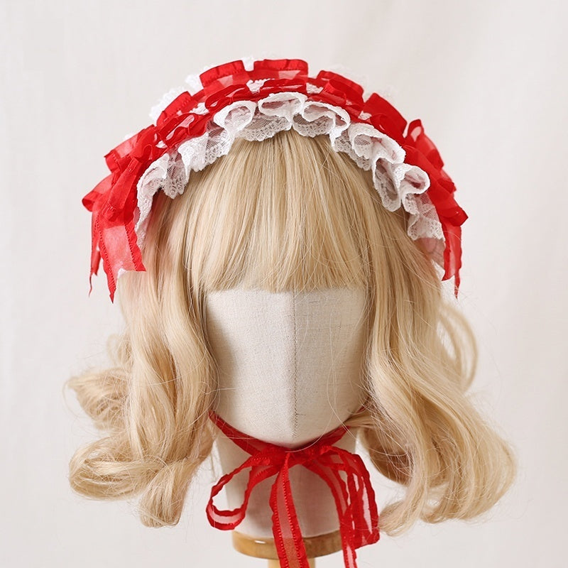 Color Blocked Bow Lace Headband