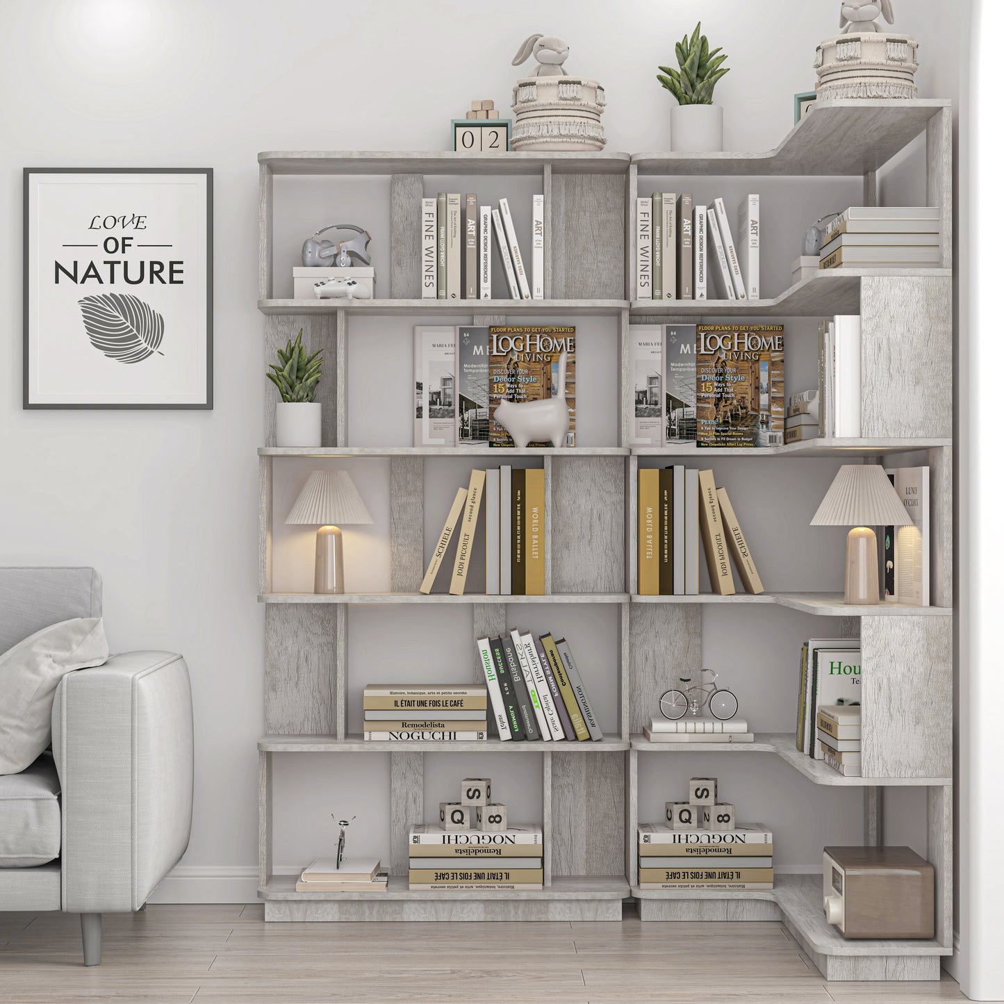 90 Cm Space Saving Corner Bookshelf 80 Bookcase Extendable Free