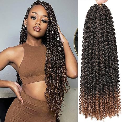 European & American Water Ripple Crochet Wig - Synthetic Double Strand Hair