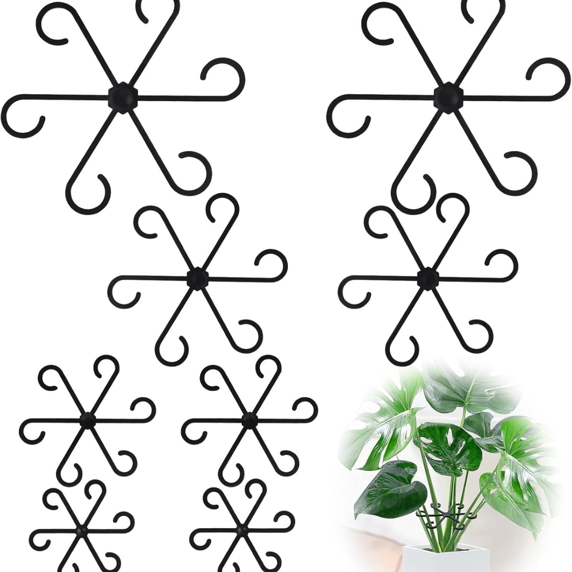 8PCS Reusable Plant Stem Support Stakes for Indoor Plants