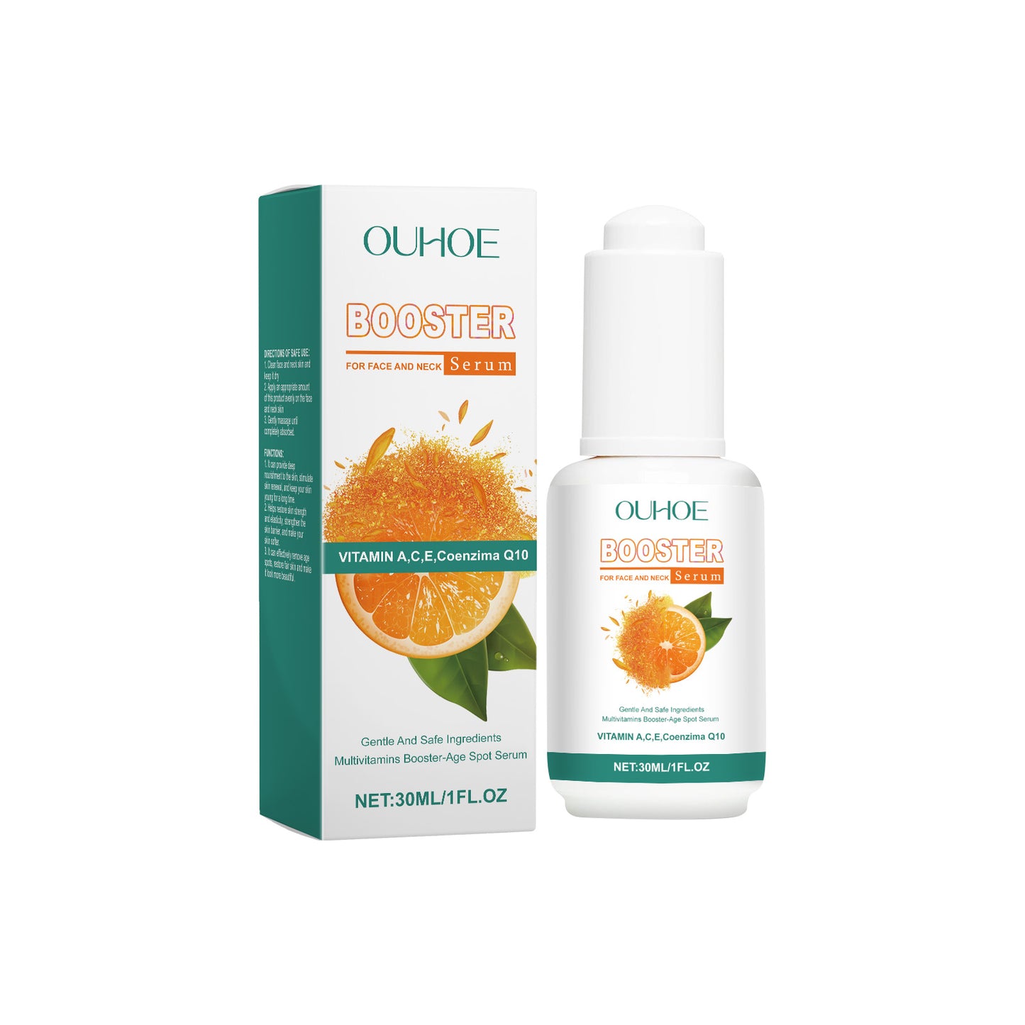 Hydrating Facial Essence with Coenzyme Q10 and Orange Extract - 30ml