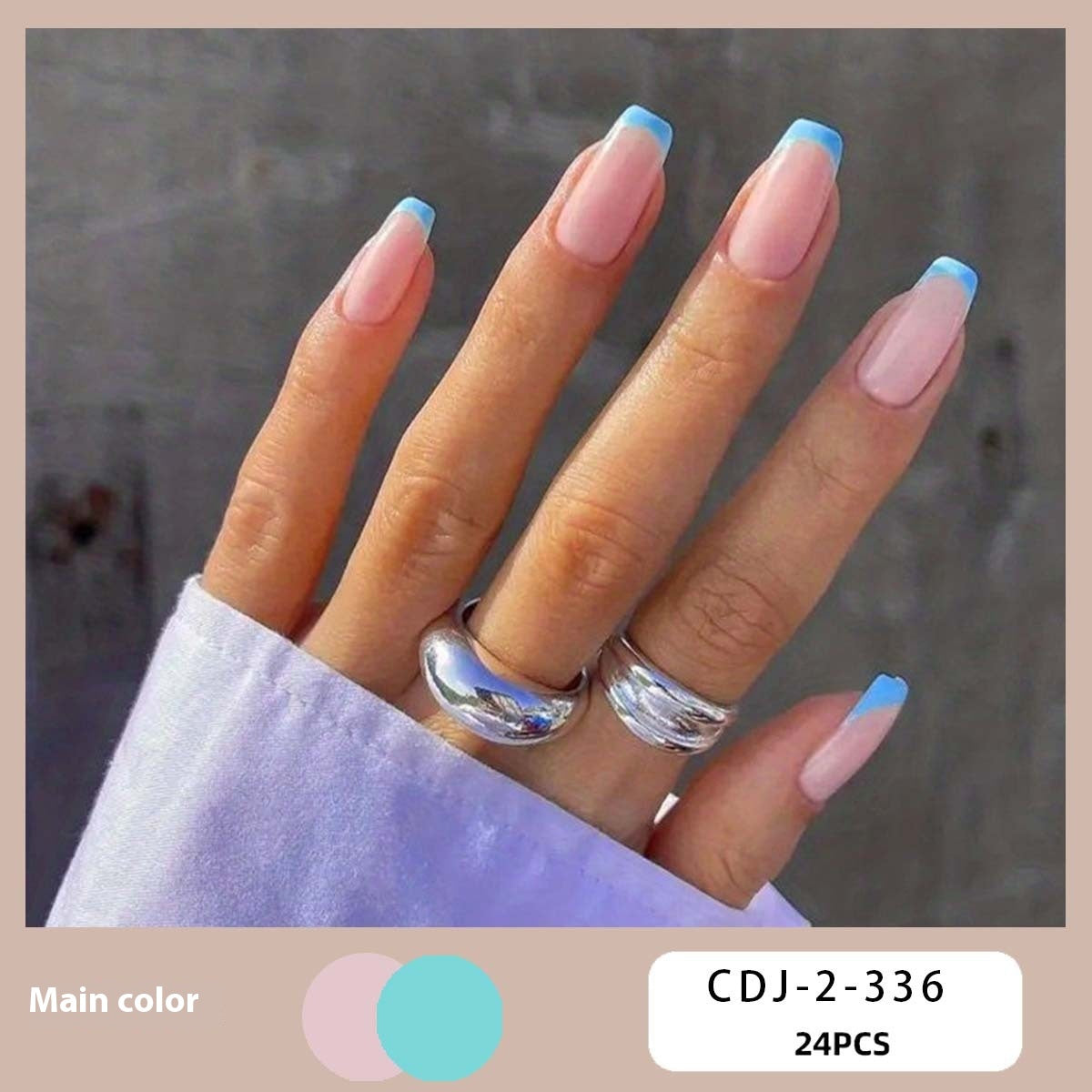 European, American & French Style Fake Nail Patch Set for Nail Art