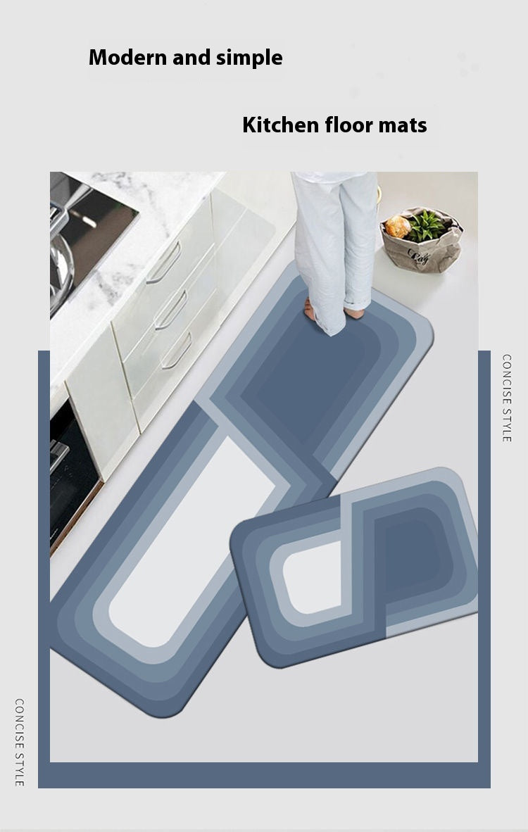 Nordic Style Water-Absorbing Diatom Floor Mat for Kitchen and Home
