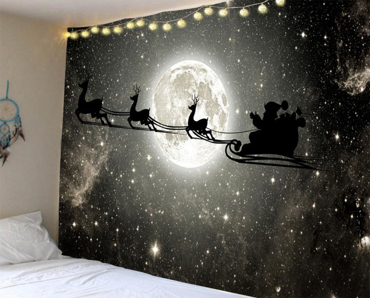 Christmas Tapestry Tablecloth with Cartoon Anime Pattern - Multiple Sizes & Styles