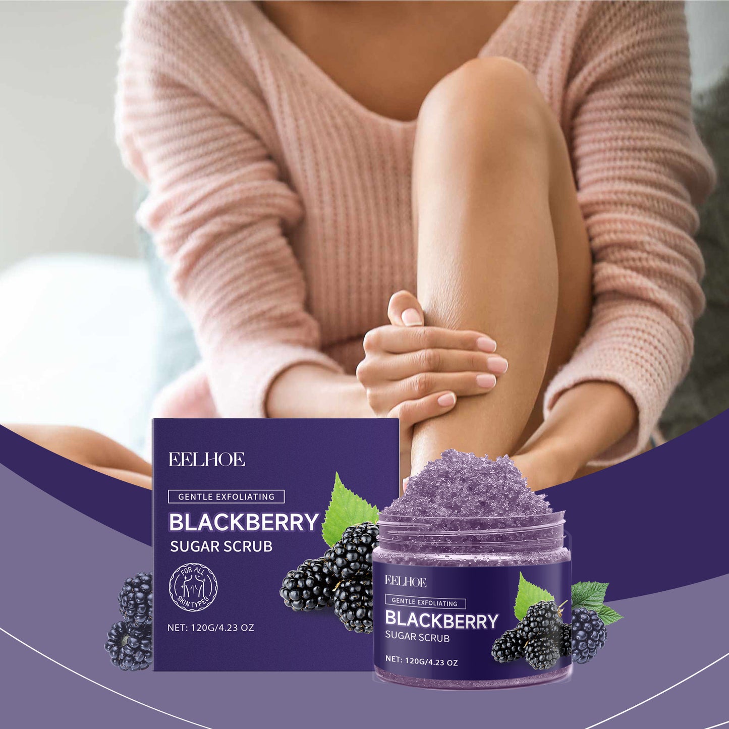 Blackberry Sugar Body Scrub - Exfoliating & Hydrating Skin Treatment