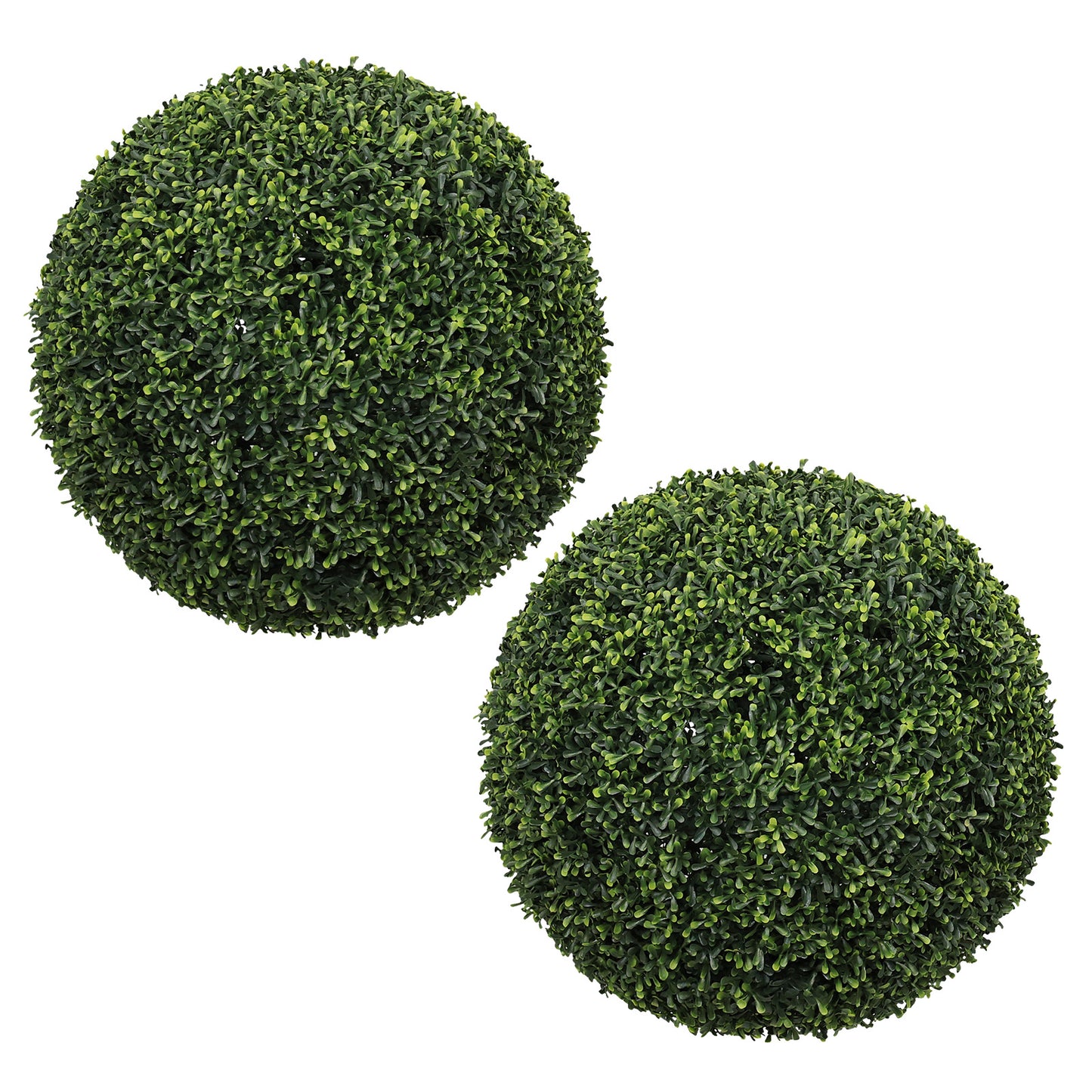 18.5-Inch Artificial Boxwood Topiary Balls - 2pcs Set - Green