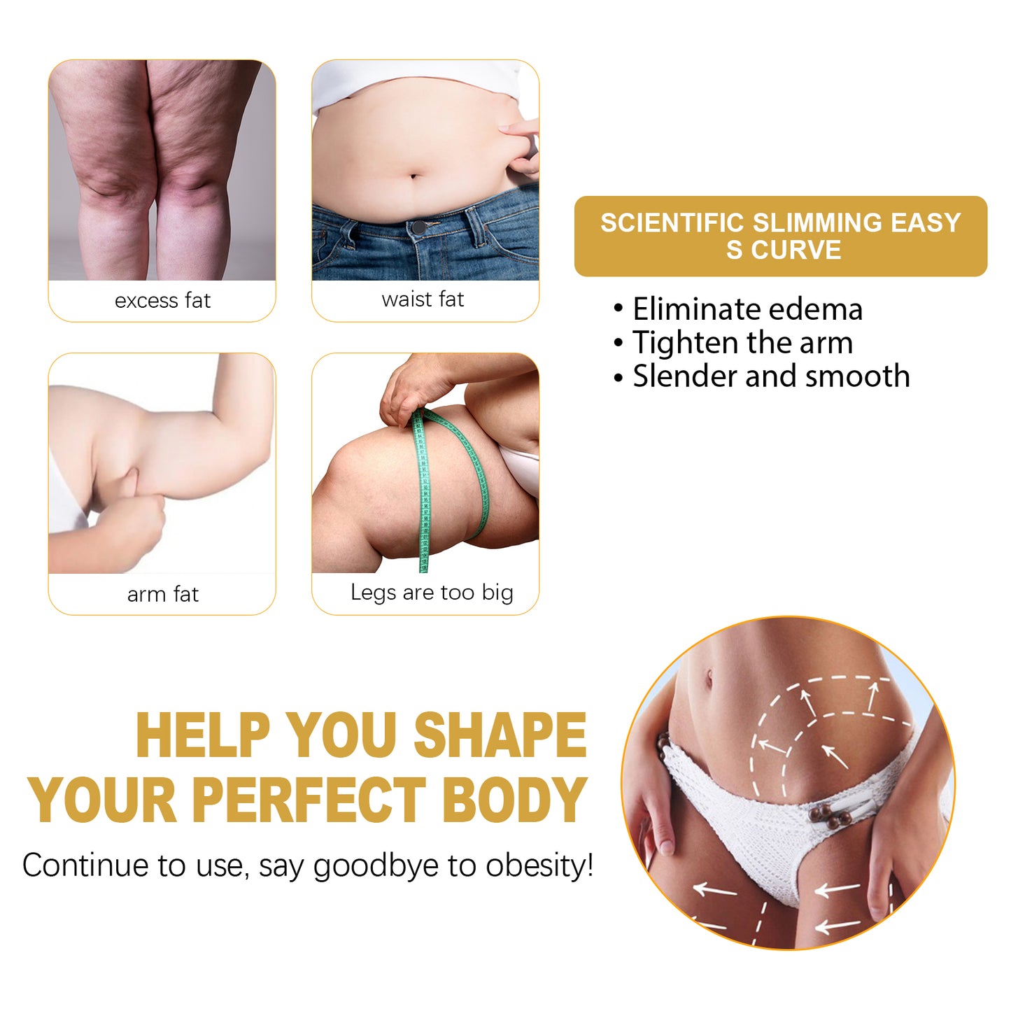 Ginger Slimming Body Cream - Anti-Cellulite Firming Massage Lotion, 50g