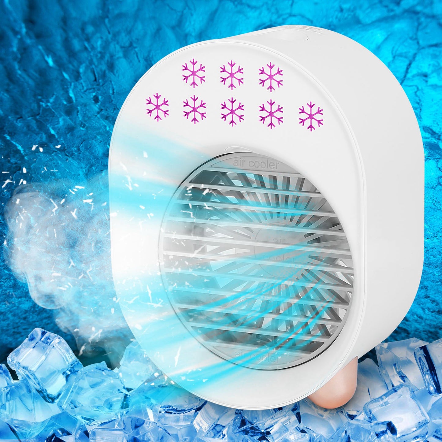 Portable Mini Desktop Air Conditioner Fan with USB Rechargeable Humidifier