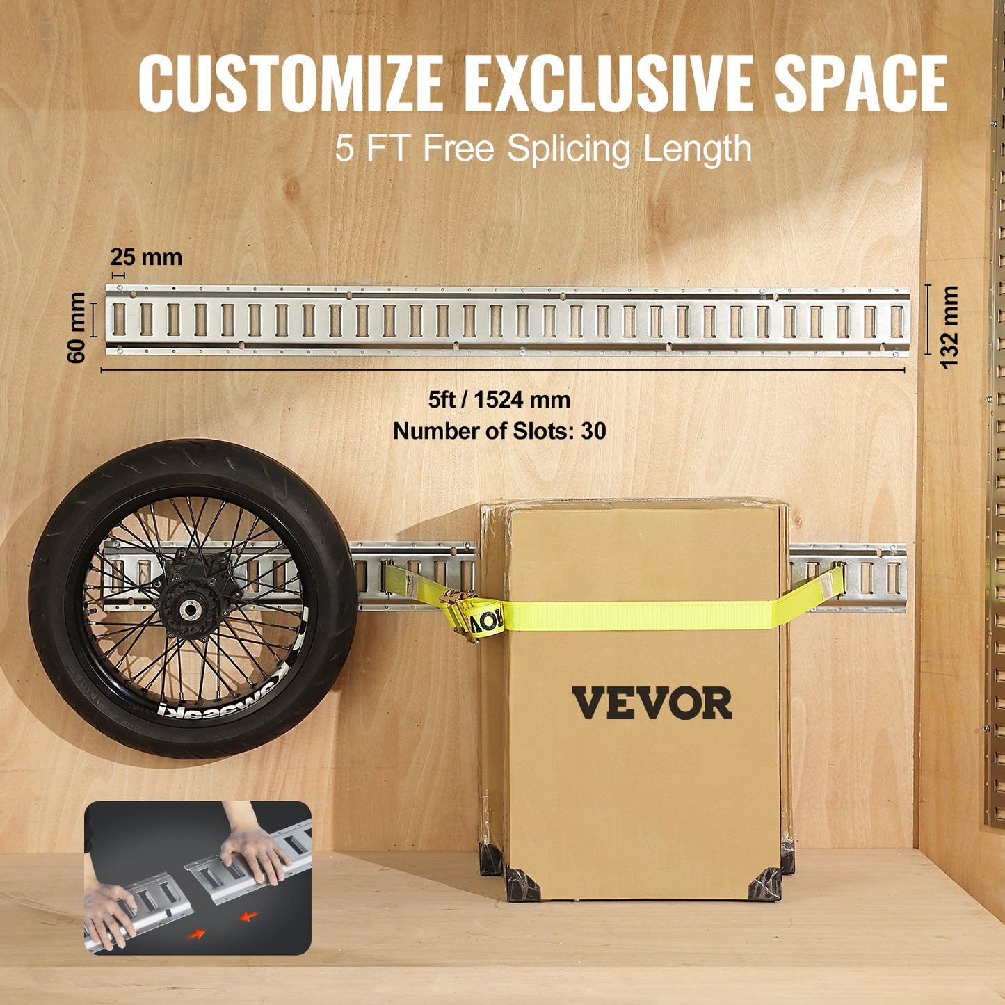 24PCS E-Track Tie-Down Rail Kit - Heavy Duty Cargo Securing System, 2000 lbs Capacity, Silver