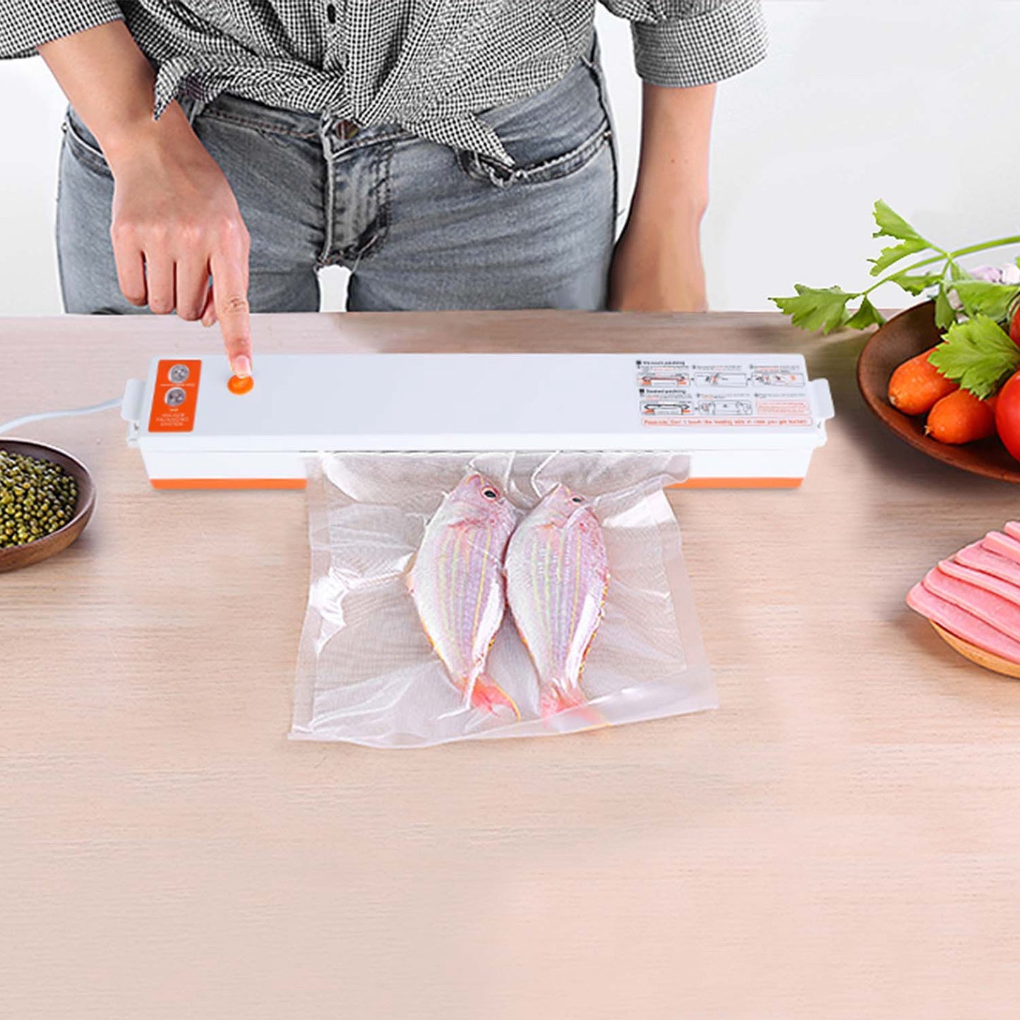 Electric Vacuum Sealer Machine - Compact Food Sealing System