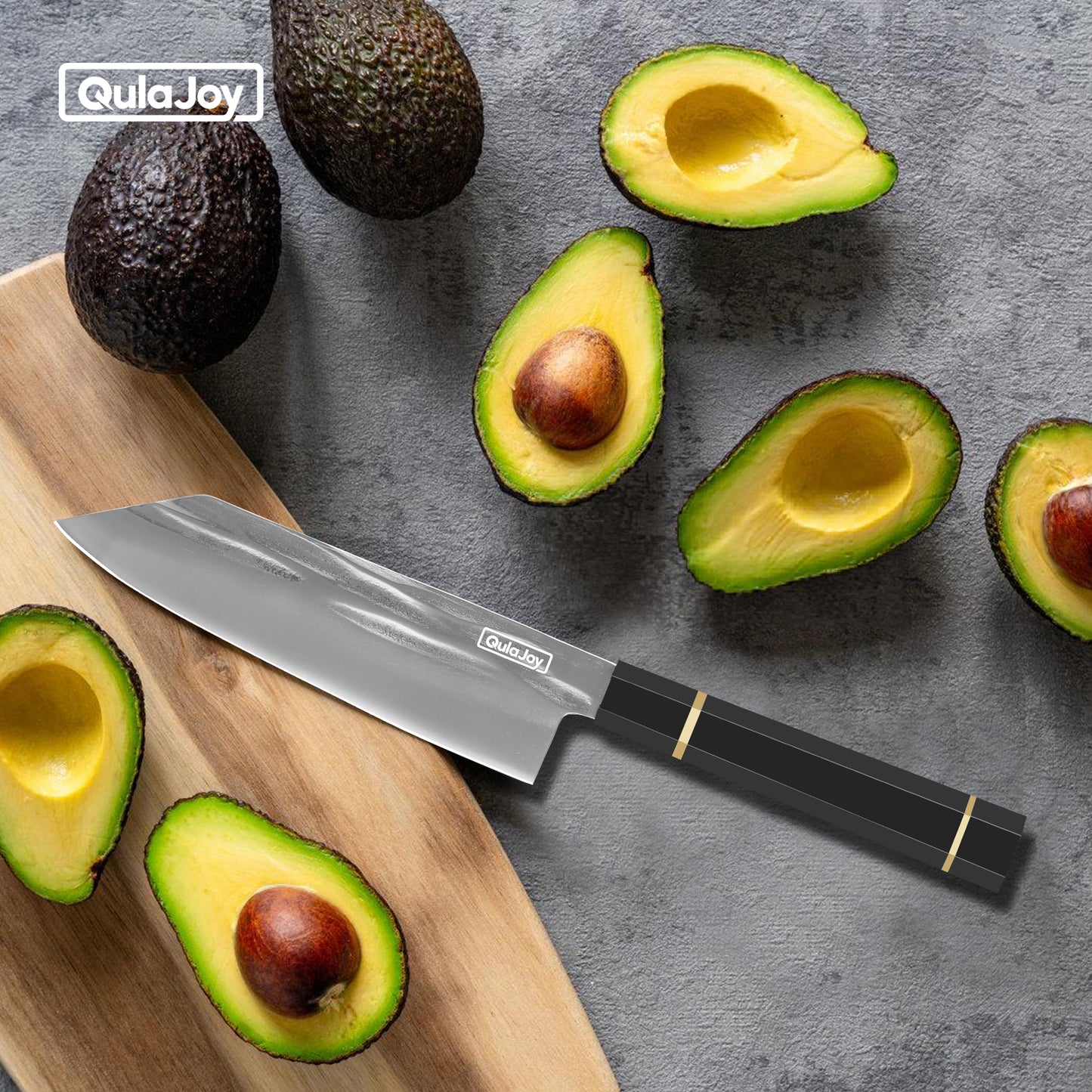8-Inch Hand Forged Chef Knife - Swedish Sandvik Steel, Octagonal Handle