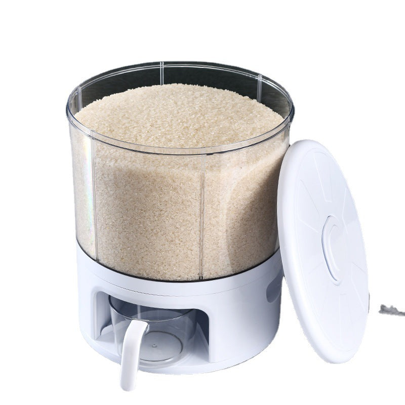 Multi-Compartment Food Storage Box for Grains Airtight Moisture-Proof