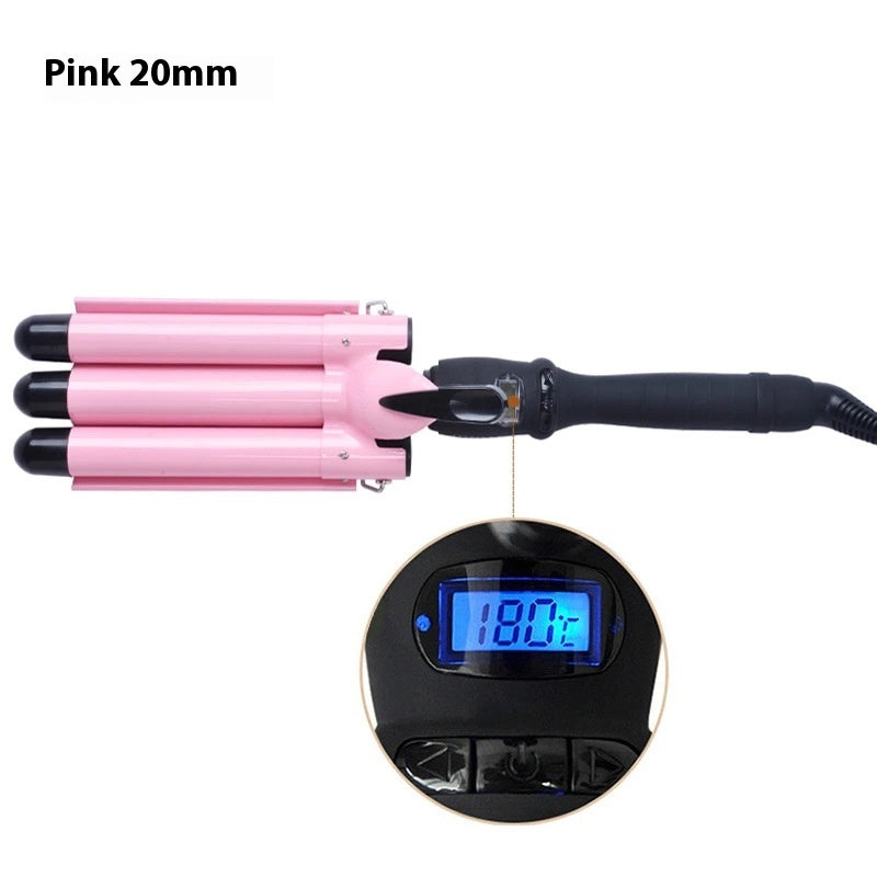 LCD Temperature Control Hair Curler with Multiple Sizes & Volt Options
